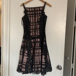 Pink Tadashi Shoji midi dress